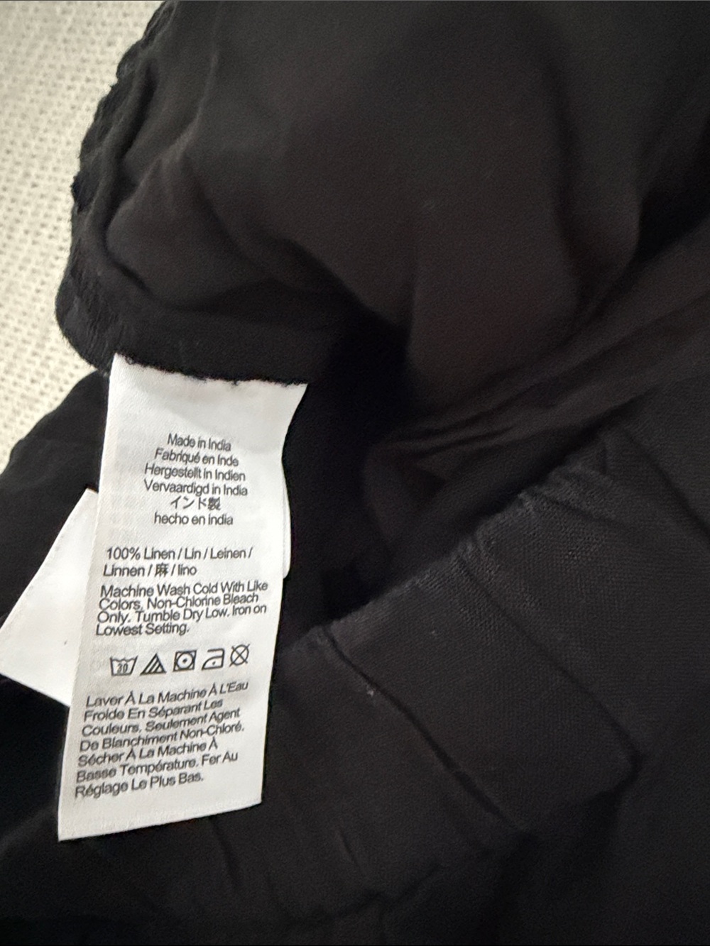 J Crew 100% Linen Pull On Shorts Black Size Small - Picture 5 of 6